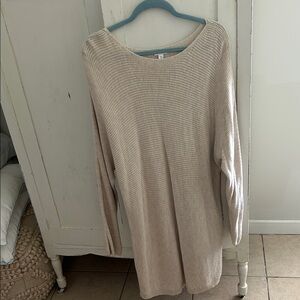 J. Jill Cream Knit Sweater Dress